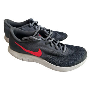 Nike Flex Contact Running Shoe Cool Grey/Red SZ 7Y Sneakers 917937-402 Sporty